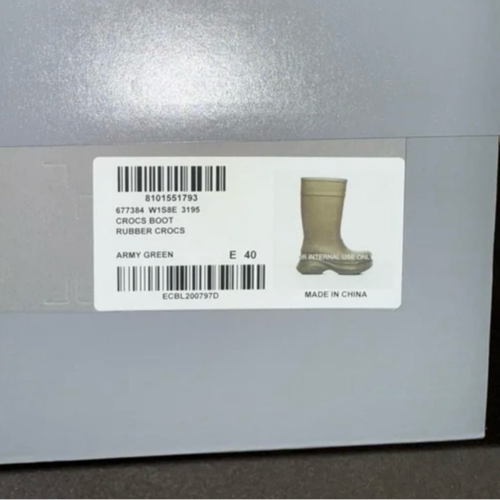 Balenciaga Olive Rubber Boots
